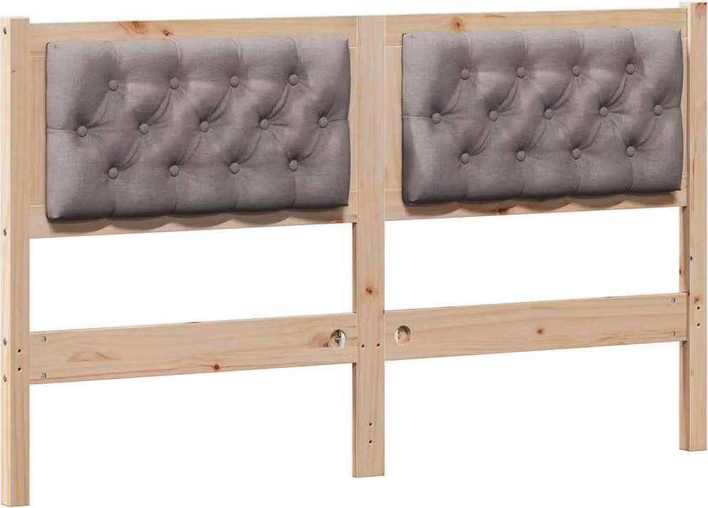 Testiera Altro Marrone e taupe 150 cm Legno di pino massello