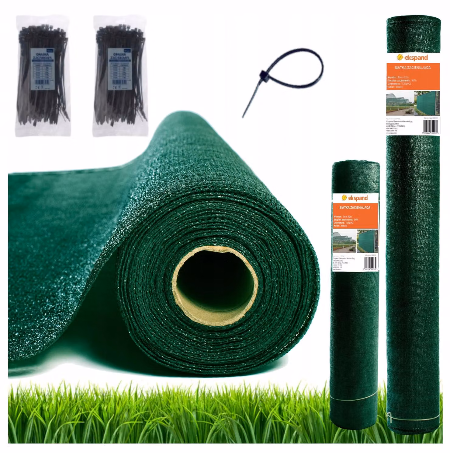 Ekspand | rete ombreggiante 62% - 6x40 m - verde - resistente ai raggi UV - alta densità 65g/m?