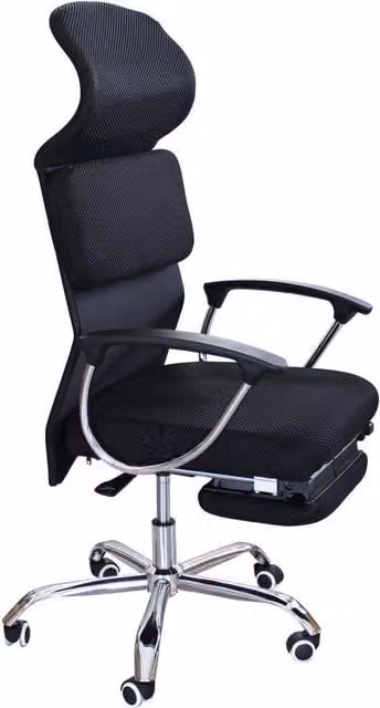 Poltrona da Ufficio Haley 59x63x118/128 h cm in Poliuretano Nero