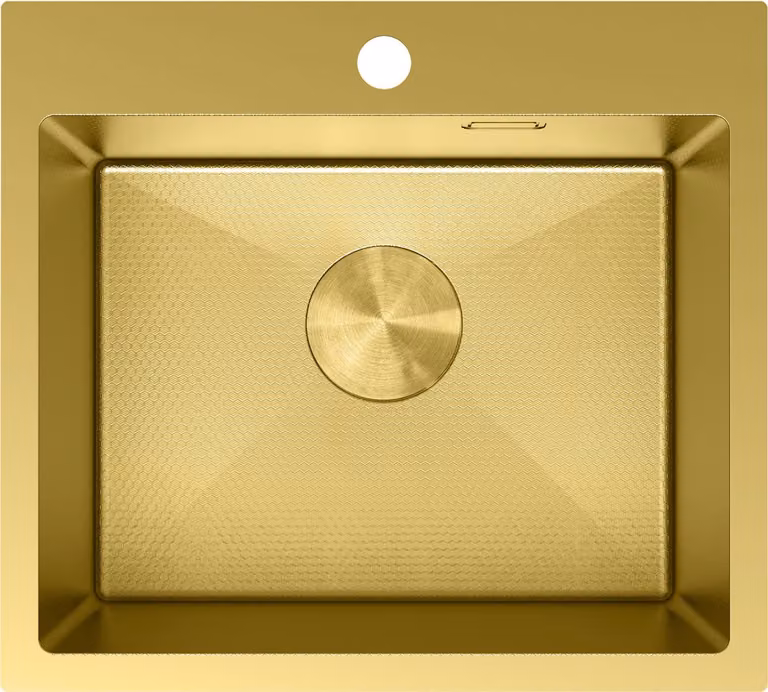 Mexen Solix lavello in acciaio 1-vasca 500 x 450 mm, oro HC - 6402501000-55HC