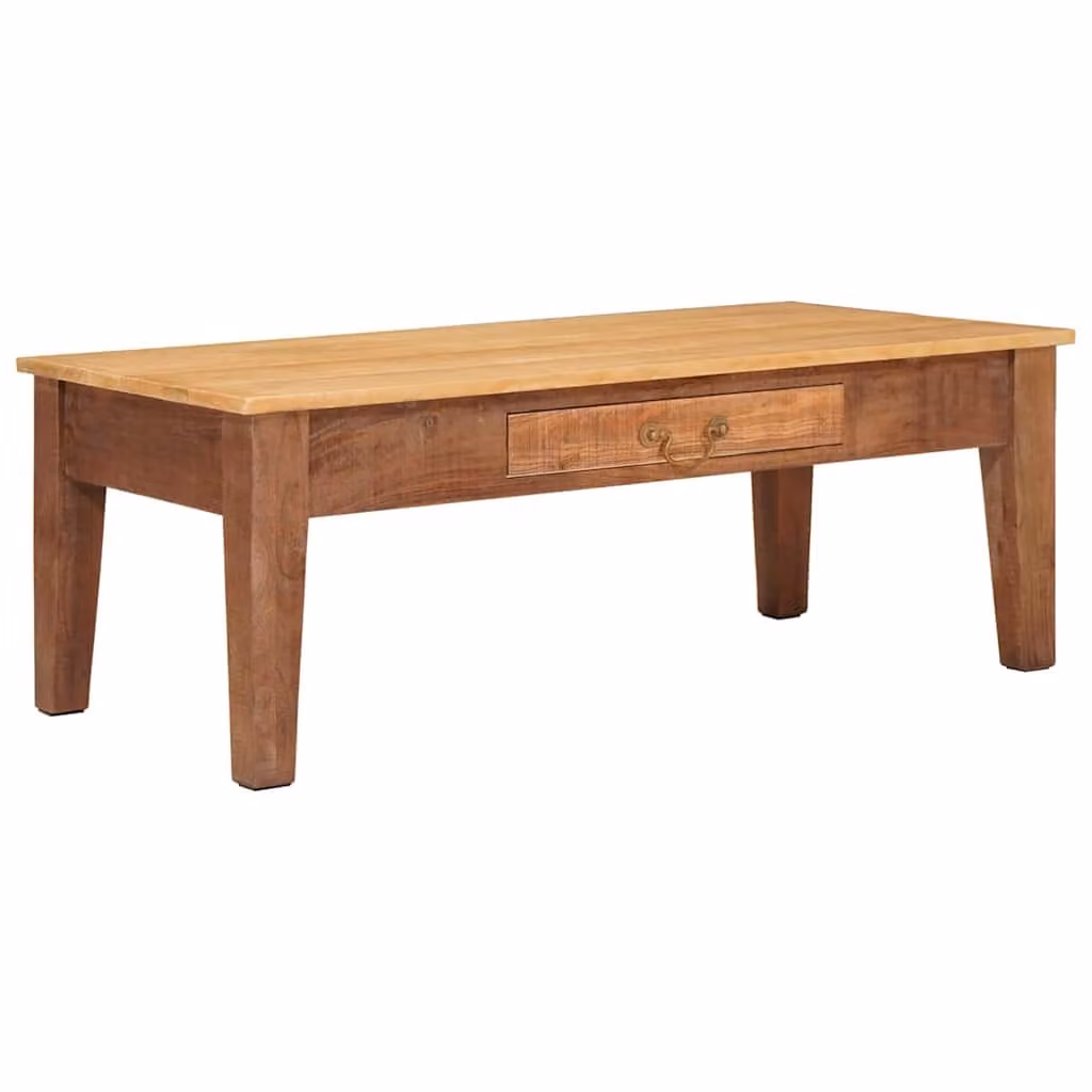 vidaXL Tavolino da salotto moderno in legno di mango marrone L: 110 cm, P: 55 cm, H: 40 cm