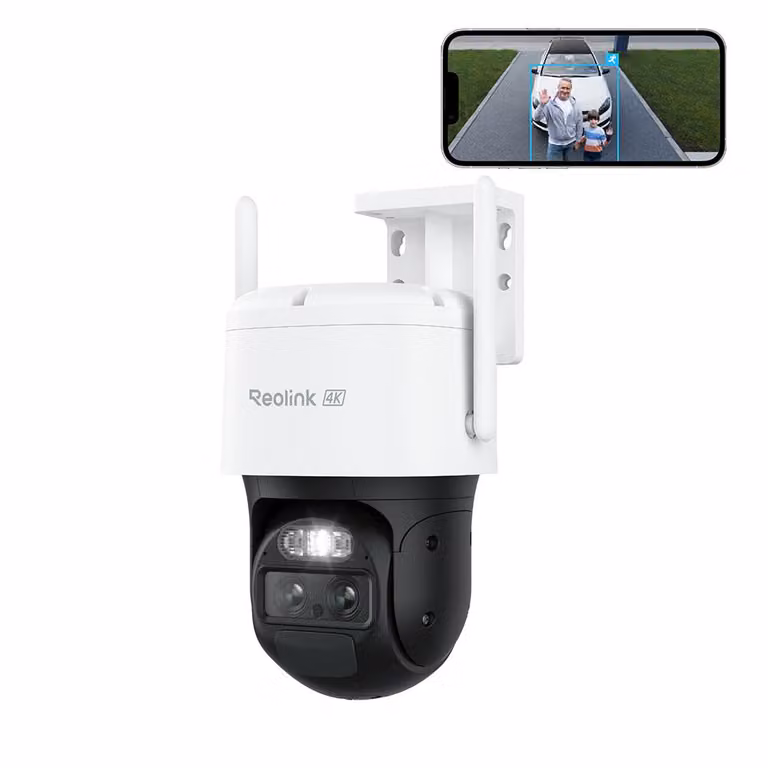 Telecamera di sicurezza Reolink 4K 8MP 4G LTE a batteria, doppio obiettivo, zoom e tracking automatico, rilevamento di persone/veicoli/animali, visione notturna spotlight