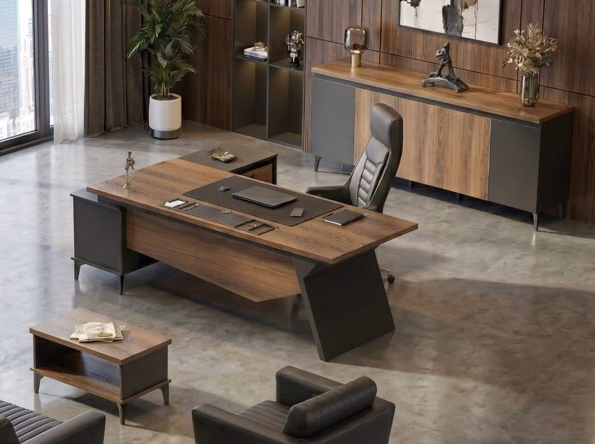 Büroset moderner Designer Stück Braun Büromöbel elegant