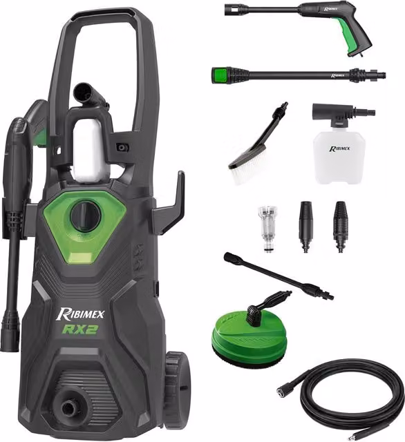 Idropulitrice Ribimex RX2 da 1600W con 130 bar e portata massima di 480 Lt/h, colore nero – 1