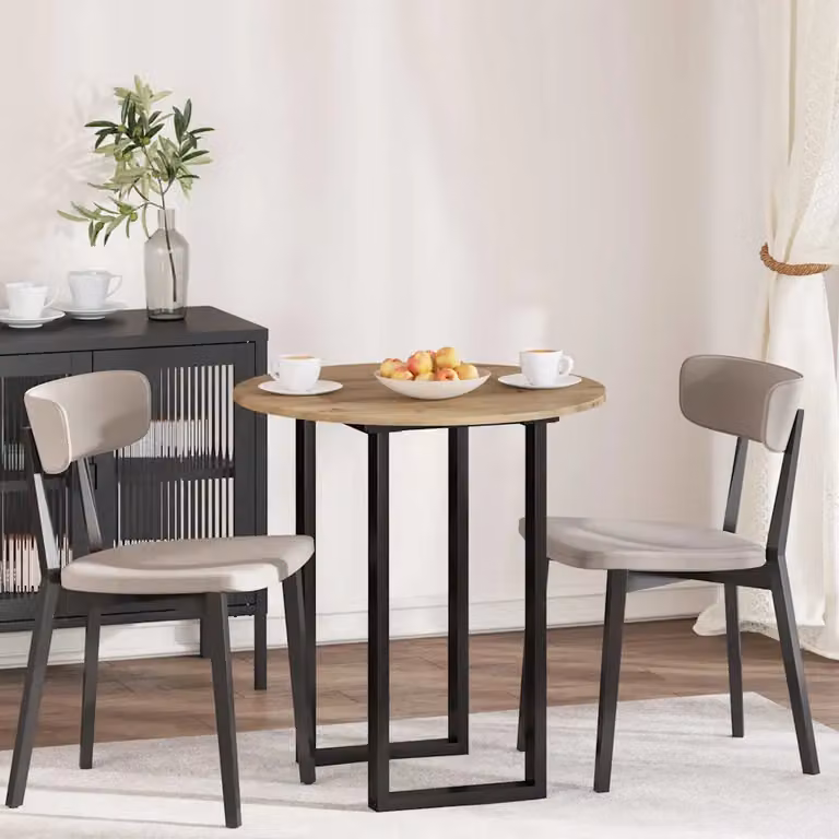 Piano del tavolo rotondo vidaXL in legno ingegnerizzato color rovere marrone, Ø 70 cm, H 1,5 cm