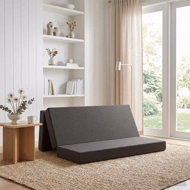 Divano Letto Pieghevole Moderno vidaXL Grigio L: 200 cm, P: 67 cm, H: 45 cm