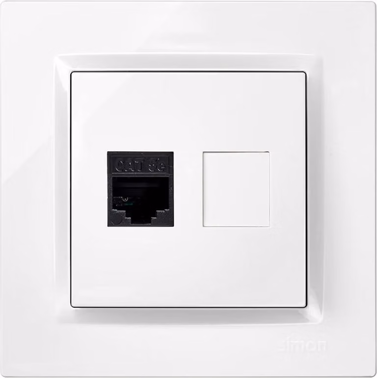 Base bianca RJ45 Cat. 5e