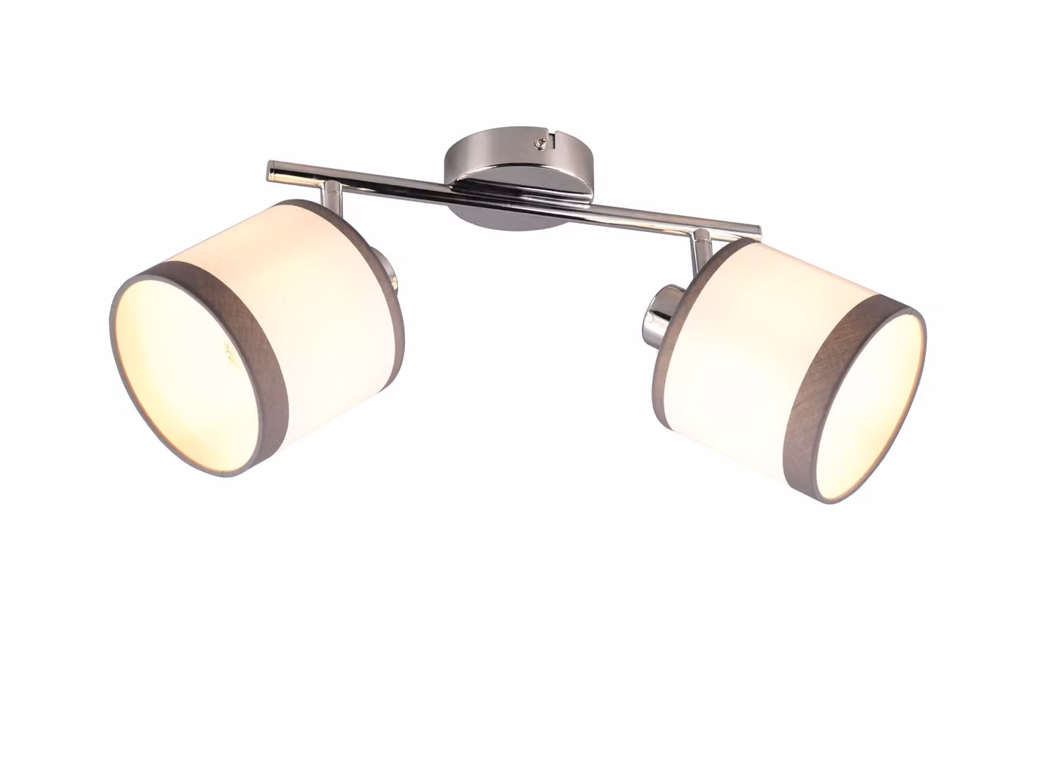 Lampada da soffitto DAVOS argento 2xE14x10W in metallo, dimensioni: 23x35x16 cm, IP20, RL