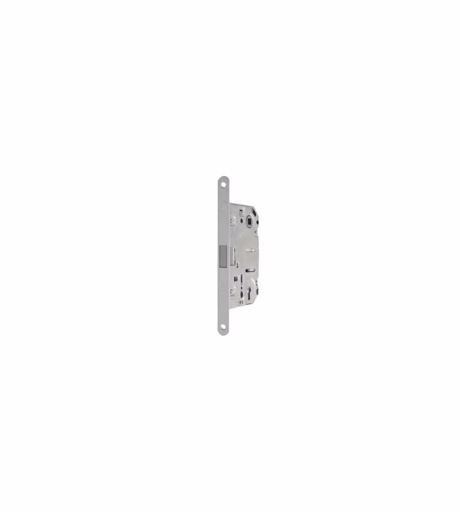 Serratura Media Frontale Mm.18 Con Incontro Magnetico Distanza Mm.50 Cromo Satinato