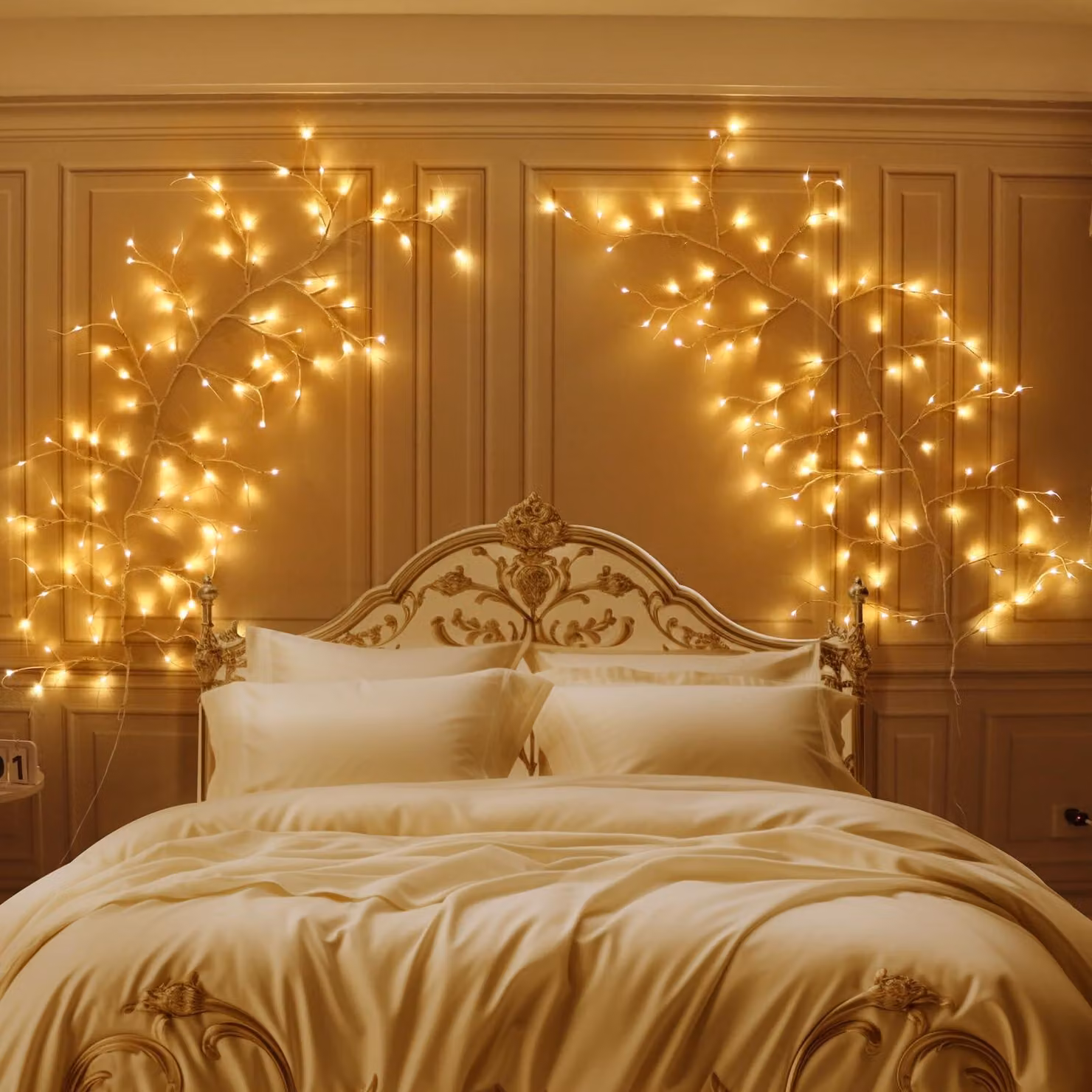 Catena luminosa a forma di ramo, 96 luci a LED, catena luminosa con spina, 8 modalità, albero di luci fai-da-te