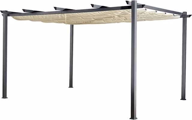 Pergola autoportante 3 × 4 m CASSIS beige - struttura in alluminio