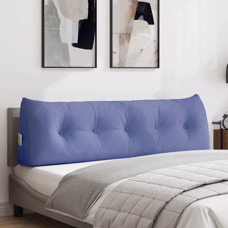 Cuscino per schiena ergonomico vidaXL blu jeans con rivestimento rimovibile L 160 x P 24 x H 50 cm