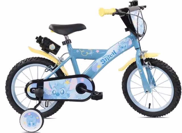 STITCH BOY 14, bicicletta per bambini, adatta a bambini tra i 3 e i 5 anni, per altezza tra 85 e 105 cm, con scudetto fr