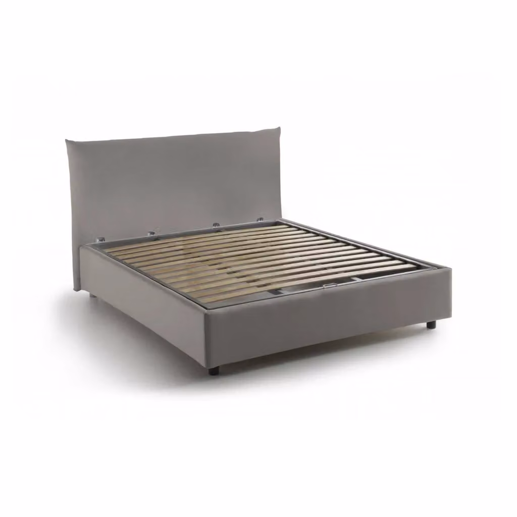 Letto Piazza e Mezza Talamo Italia con Base Contenitore Alzabile, Grigio, L/P/H: 120 x 200 cm – 2