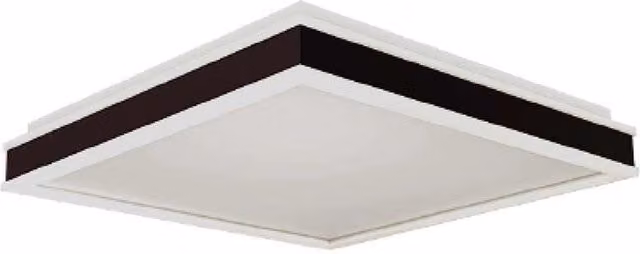 Plafoniera LED V-TAC quadrata nera con luce 4000K da 24W e 2450lm, diametro 45 cm