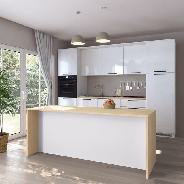 Mobile Dispensa Mapana, Isola da Cucina 2 Ripiani Made in Italy, 225x80x90h cm Marrone Rovere