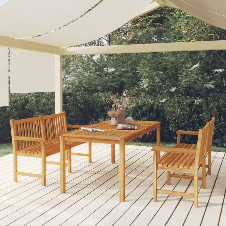 Maison Exclusive - Set da Pranzo per Giardino 3 pz in Legno Massello di Teak