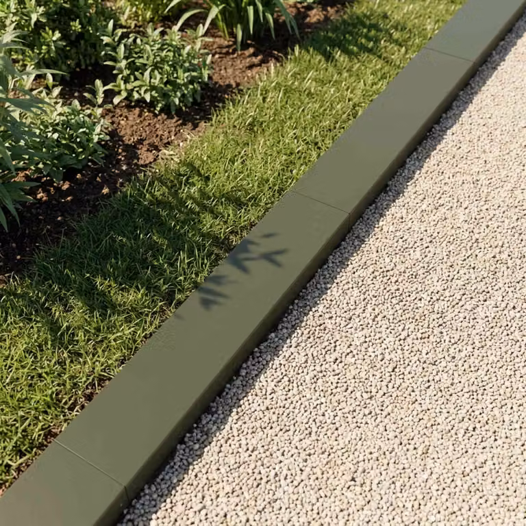 Set di 10 profili di copertura per giardino vidaXL in acciaio verde, L 100 x P 15 x H 5 cm