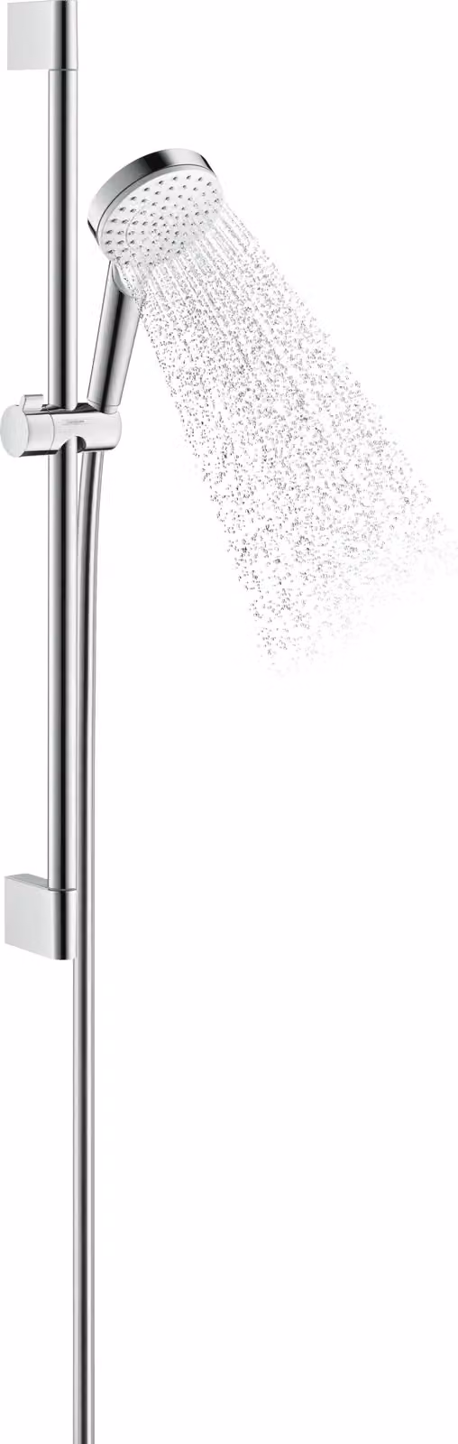 hansgrohe Ensemble de douche Crometta 1 jet vert 6 l/min avec barre de douche 65 cm, blanc/chrome, 26554400, 26554400