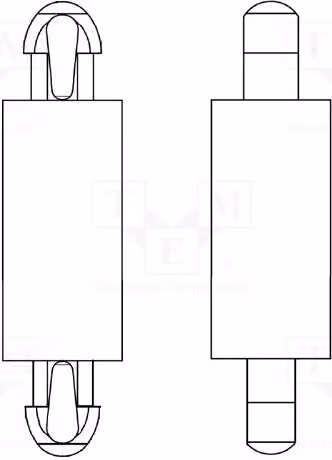 10 viti a testa esagonale, lunghezza 66 mm, diametro 6,4 mm, colore naturale, conformi alla norma UL94V-2, modello 8G808V41193, per montaggio a scomparsa