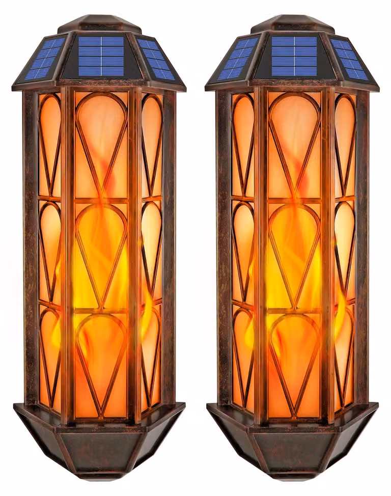 Lampada solare da esterno, stile vintage, luce bianco caldo, impermeabile, con 2 modalità, ideale per il giardino