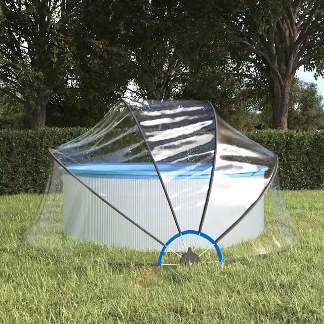 Cupola per Piscina Rotonda 315x158 cm PVC 93812