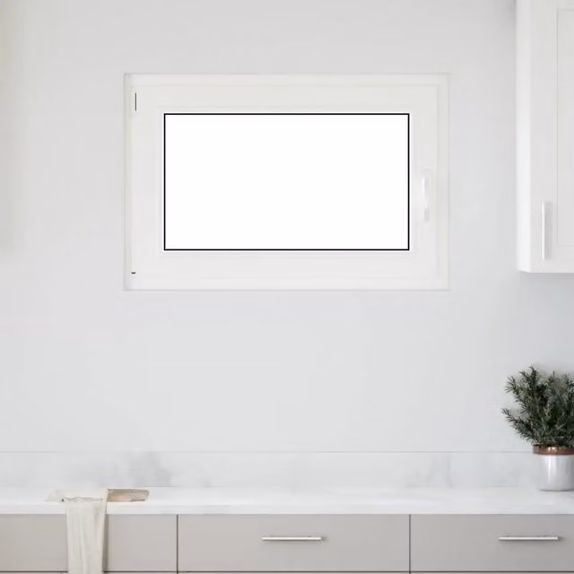 Finestra per seminterrato vidaXL in plastica bianca con vetro trasparente, modello tilt and turn, L: 90,0 cm, H: 60,0 cm