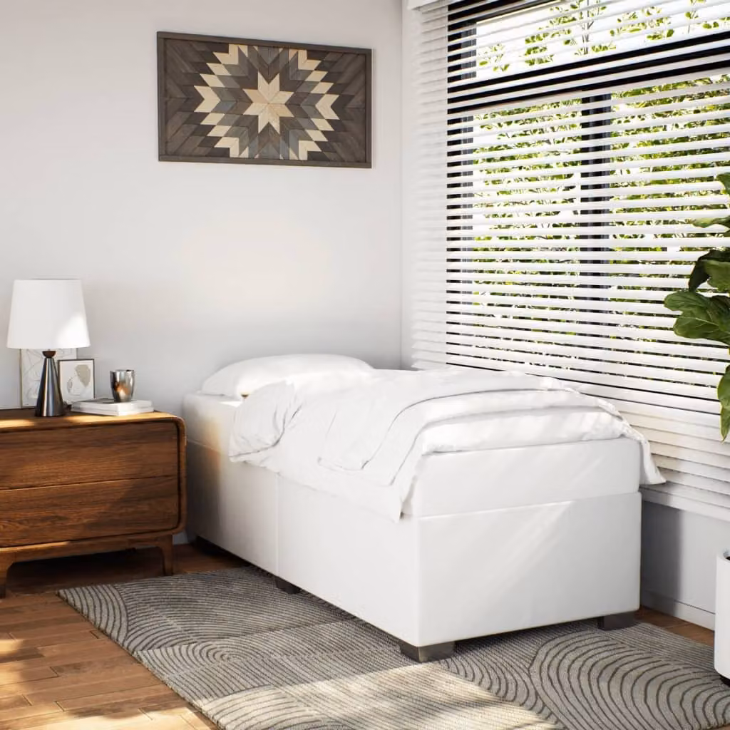 vidaXL Giroletto Bianco in Similpelle con Base a Sollevamento L/P: 100 x 200 cm – 1