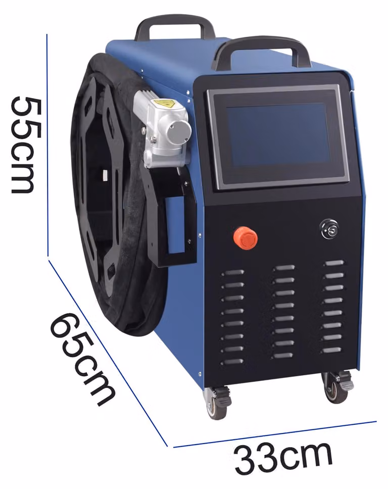 Macchina per la pulizia laser - Pulitore laser portatile - 2000 W - Raffreddamento ad aria - Rimozione di olio - Rimozione di vernice - Larghezza di scansione 300 mm