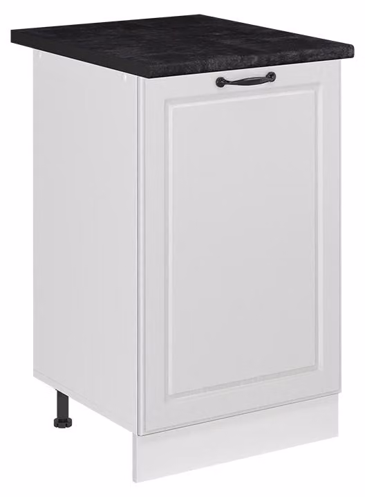 Mobiletto base cucina Vicco R-Line Bianco country/Bianco 50 cm piano di lavoro Antracite, Model 70124