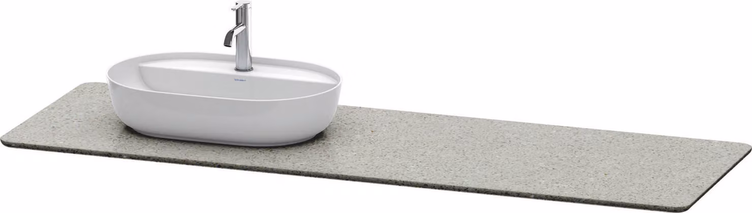 Console en pierre de quartz Duravit Luv, largeur 1783mm, adaptée au meuble sous-lavabo LU9563, LU9568, LU9468L3333, LU9468L3333