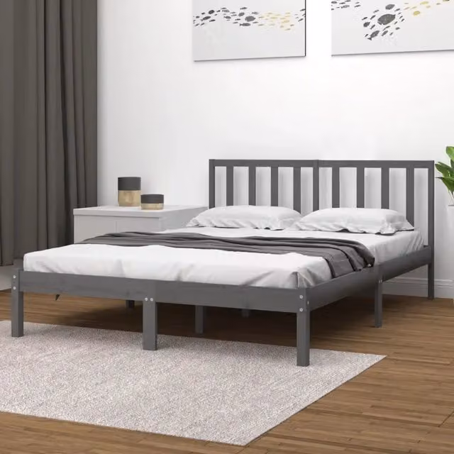 Giroletto VIDAXL in legno massello di pino grigio L/P: 200 x 200 cm