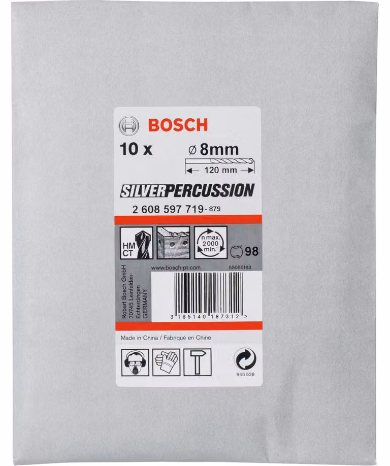 BOSCH 2608597719 BOSCH CYL-3 Betonbohrer, Ø 8,0 mm, 10 St.