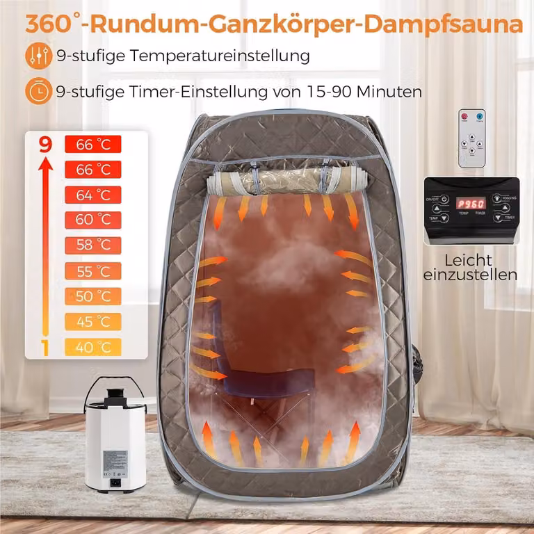 Sauna portatile - Sauna mobile - Tenda sauna per uso domestico - Sauna pieghevole - Sauna personale