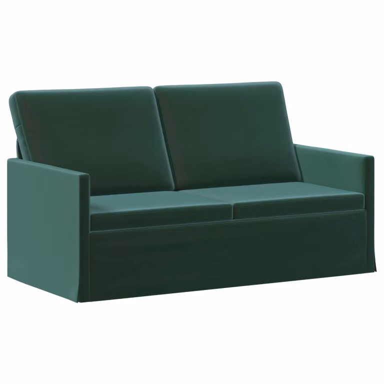 Divano a 2 posti vidaXL in velluto verde con struttura in metallo L: 150 cm, P: 81 cm, H: 82 cm