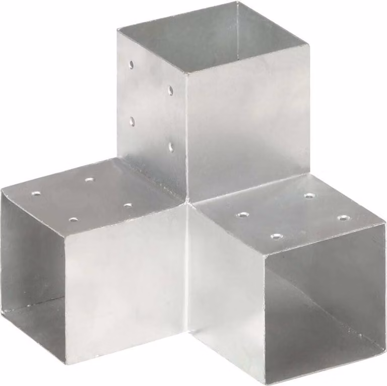 Connettori Pali a Forma di Y 4 pz in Metallo Zincato 101x101 mm