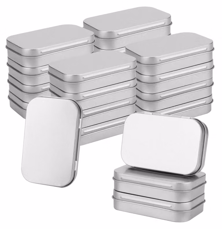 Set di 20 contenitori metallici per lo stoccaggio