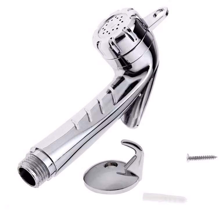 Doccia portatile - Doccia universale - Doccia con supporto - Spruzzatore per bidet - Piastra frontale removibile - Connettore filettato da 1/2 di pollice