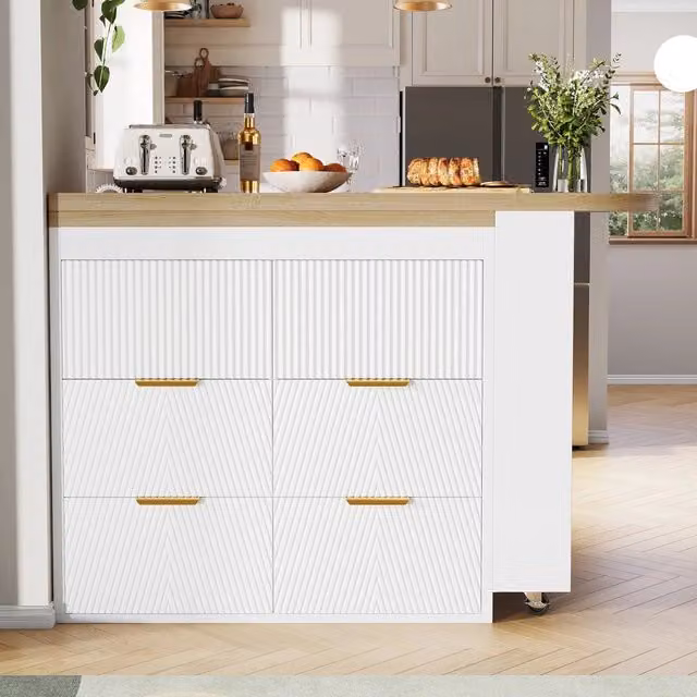 Tavolo Multiuso Girevole 360¡ã con 6 Cassetti ¨C Xylo ¨C Scrivania, Esstisch, Sideboard