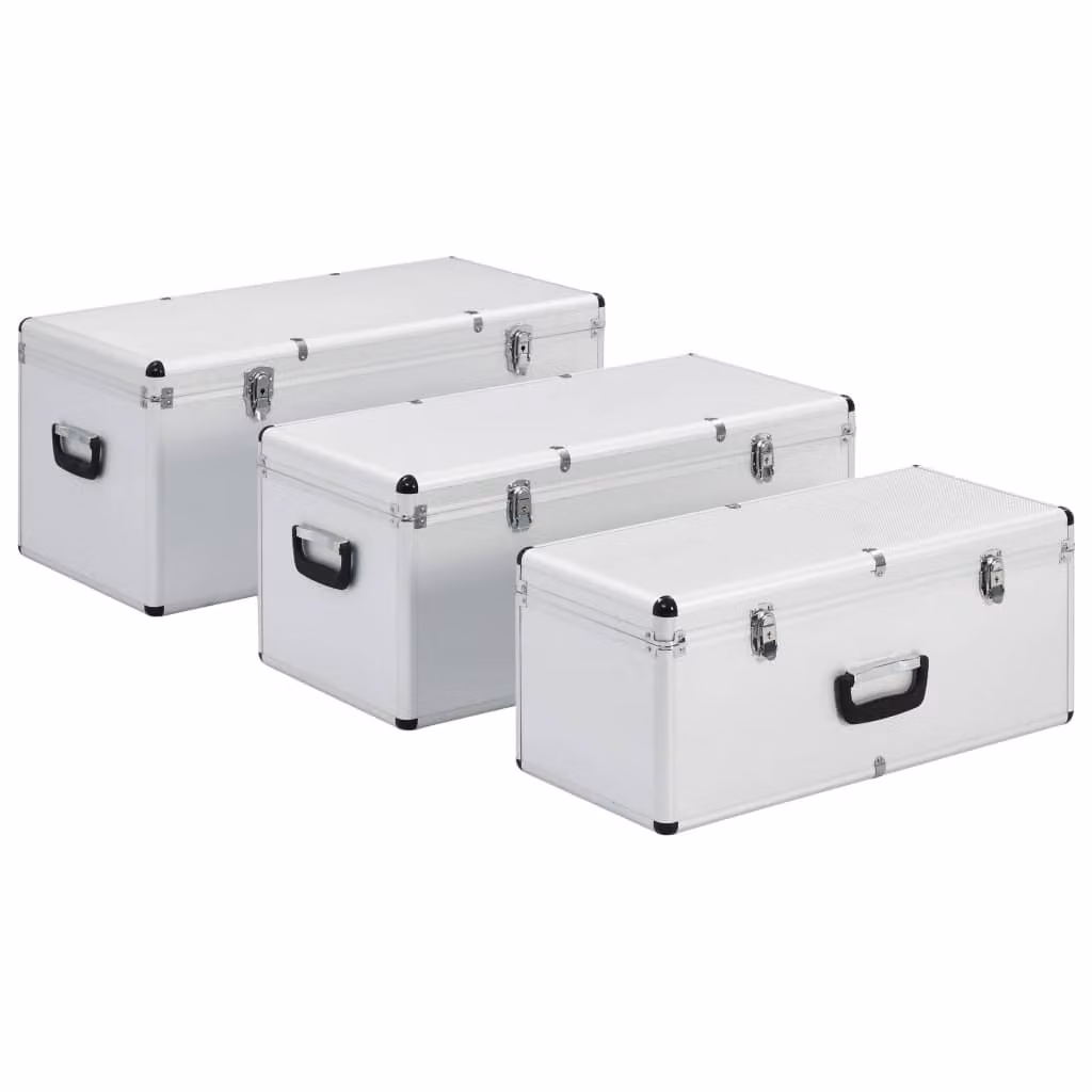Valigette 3 pz in Alluminio Argento
