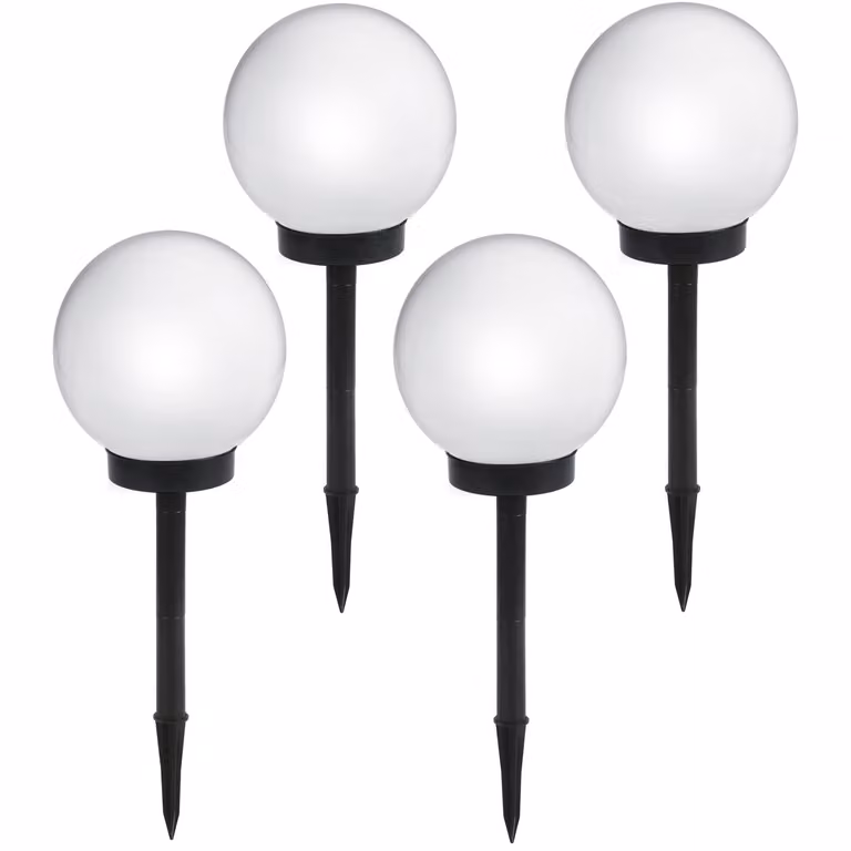 4x GreenBlue lampada solare, globo da giardino indipendente 25x25x58cm LED bianco GB166