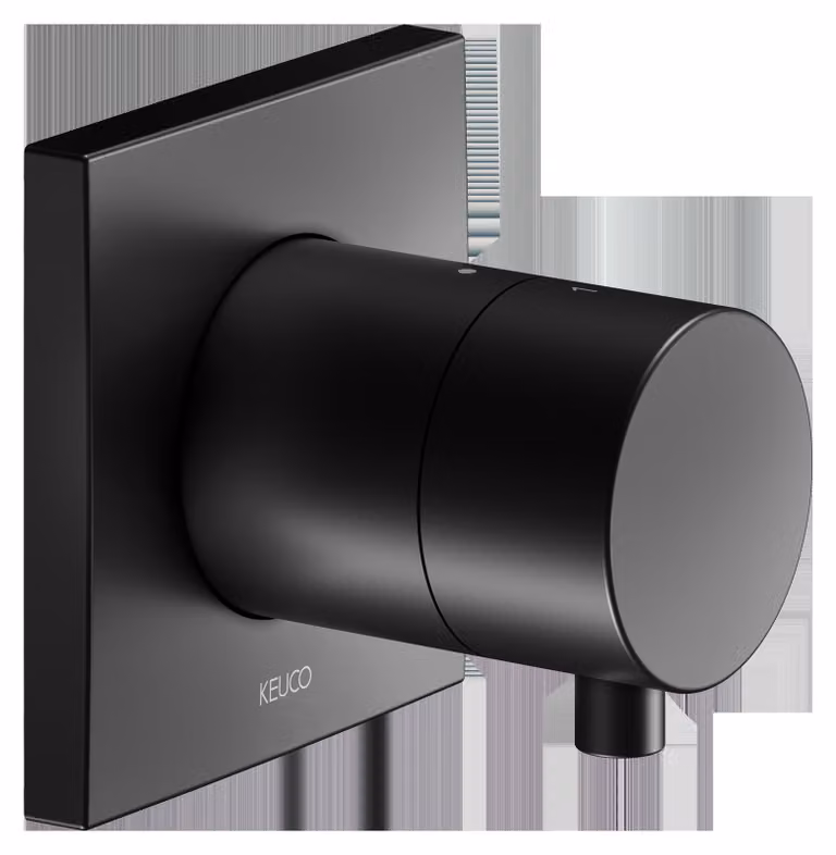 KEUCO IXMO Vanne d'inà encastrer pour 2 consommateurs avec poignée Comfort, sans arrêt, rosace carrée, 59556371002, 59556371002