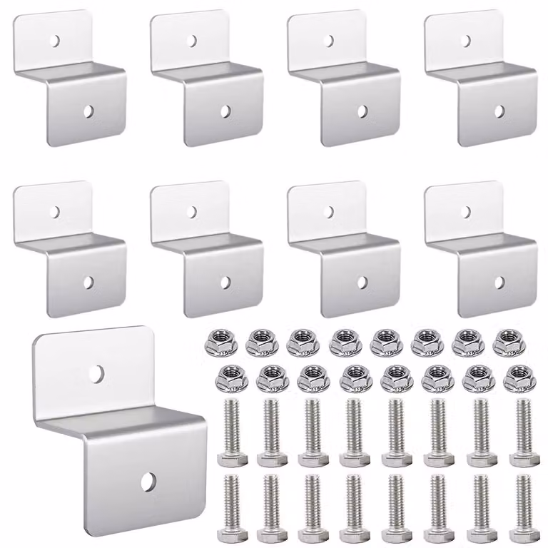 Set di 8 supporti a forma di "Z" in alluminio per pannelli solari