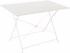 Tavolo pieghevole da esterno Amicasa in acciaio bianco L: 110 cm, P: 70 cm, H: 72 cm