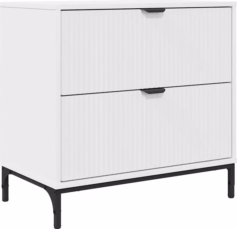 Comodino Bianco 63.5 x 36 x 61 cm Legno multistrato