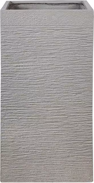 Vaso da giardino moderno BELIANI in argilla e ceramica grigio, L/P/H: 40 x 40 x 77 cm