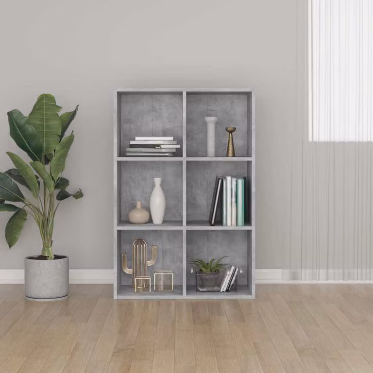 Libreria/Credenza vidaXL in Legno Multistrato e MDF Grigio, L 66 cm x P 30 cm x H 98 cm