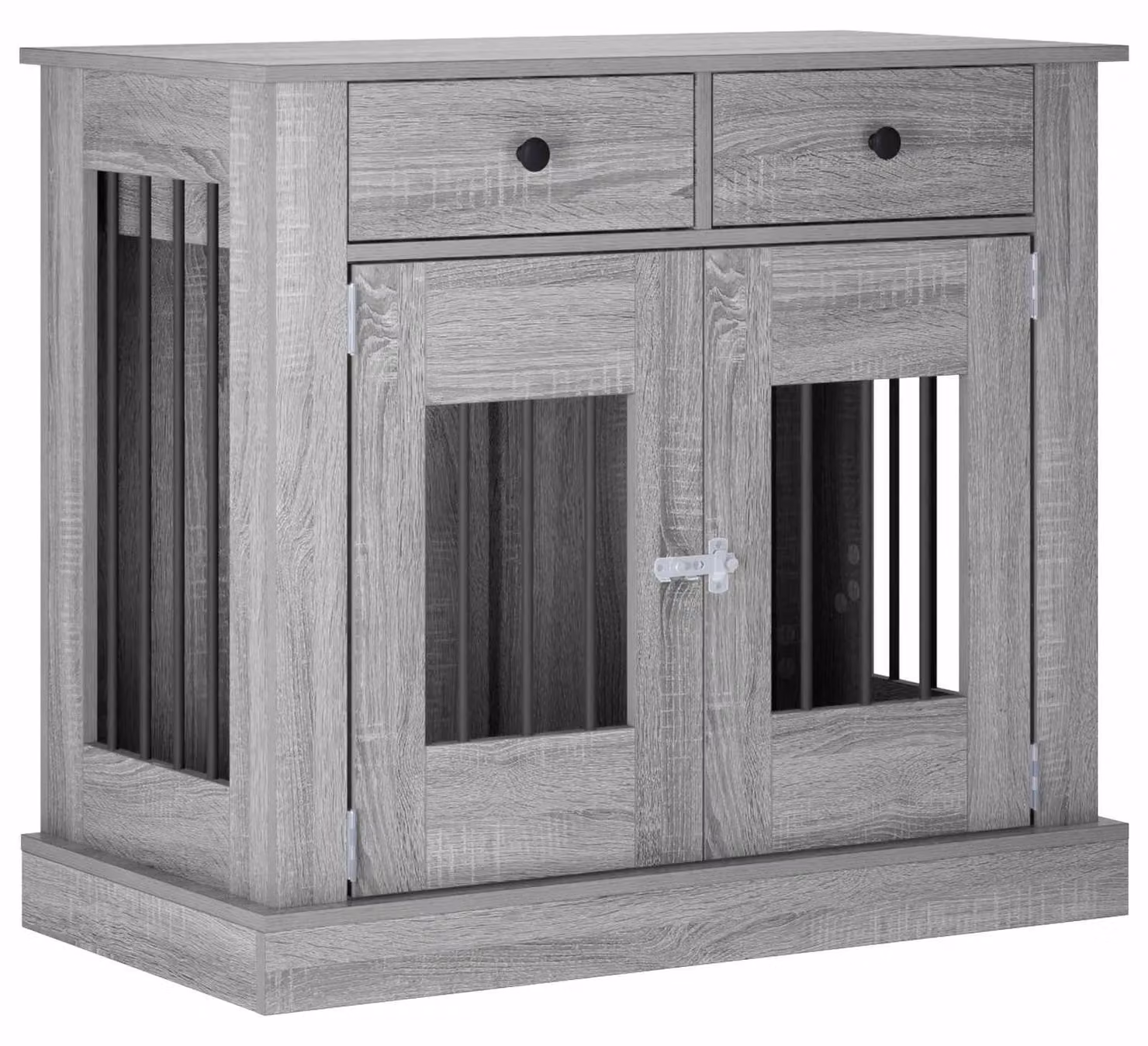 Mobile per trasportini per cani, colore Sonoma grigio, dimensioni 90 x 47,5 x 80 cm, realizzato in materiale composito di legno