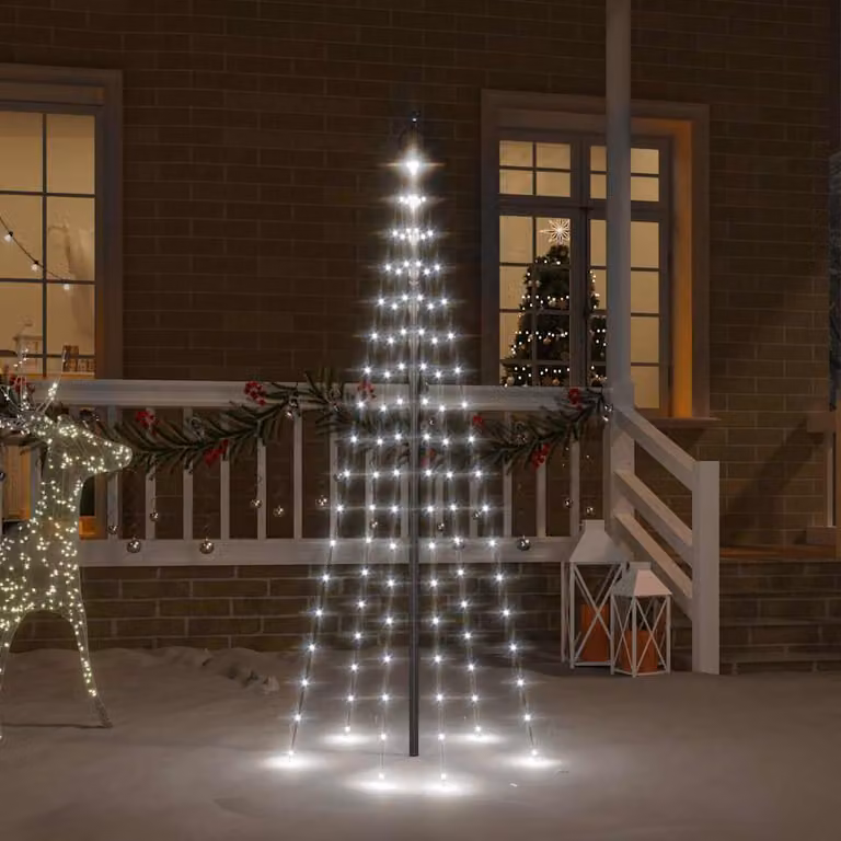 Albero di Natale vidaXL con 108 LED Bianco Freddo, Altezza: 180 cm