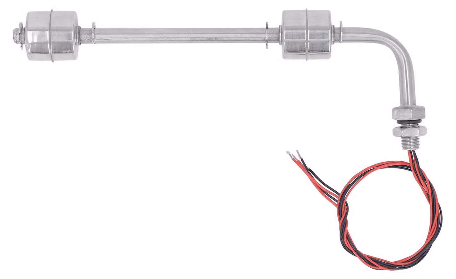 Sensore di livello dell'acqua in acciaio inossidabile, interruttore a galleggiante per liquidi, controller per pompe per piscine, acquari, stagni, compatibile con alimentazione AC e DC, da 0 a 110 V
